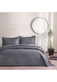 Resim Taç Harlow Yatak Örtüsü Antrasit Tek Kişilik Antrasit 
