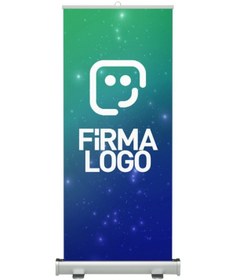 Resim Özel Logolu Roll up Banner 85x200 cm Baskılı 