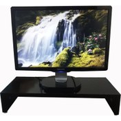 Resim Wooden Gold 13 cm Yükseklikte Klavye Uyumlu Altına Klavye Konulabilir Monitor Aksesuarı Monitör Standı 52CMX22CM 