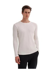 Resim Cazador Erkek Bisklet Yaka Örme Sweatshirt 24kceeo05164 Ekru 