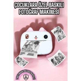 Resim SHC4200 Çocuk Fotoğraf Makinesi Dijital Hd Video Rulo Kağıt Baskılı Yazıcı 