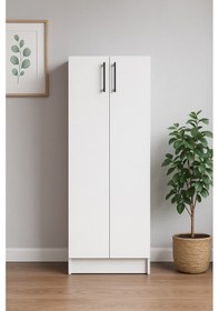 Resim 2 Kapaklı Elbise Dolabı 180 70 50 Cm Beyaz 