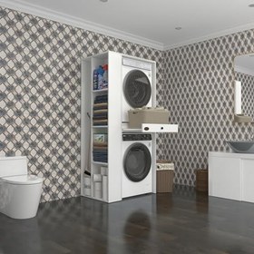 Resim Kenzlife çamaşır-kurutma makinesi dolabı bacce sol byz 187 * 090 * 60 çekmeceli banyo 