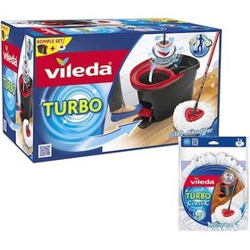 Resim Vileda Turbo Pedallı Temizlik Seti + Yedek Mop 