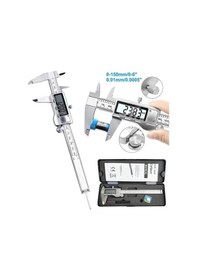 Resim Novahub 150mm Dijital Kumpas, Yüksek Hassasiyetli Lcd Ekranlı Pachymeter, Dıy/ev İçin Plastic Fiber 