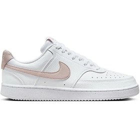 Resim Nike Court Vision Lo Nn Kadın Sneaker Ayakkabı Beyaz Bej Beyaz Bej 