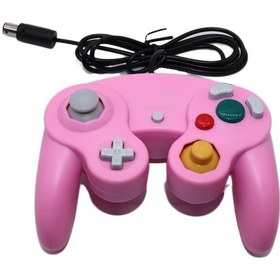Resim Springsun Ngc Oyun Kolu - Wii Uyumlu, Titreşimli, 8 Tuşlu, 1.5m Kablolu, Pembe Renkli Gamecube Kontrol Cihazı 
