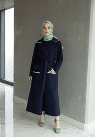Resim Cep Detaylı Lacivert Biyeli Kap - 38 