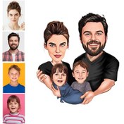 Resim Kişiye Özel Karikatürlü Eş Ahşap - Araba Dikiz Ayna Süsü 