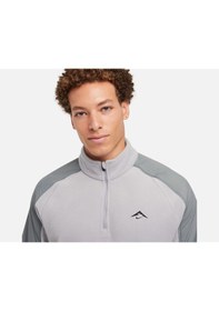 Resim Nike Trail Polartec 1/4-zip Fleece Running Long-sleeve Erkek Sweatshırt-sportxoutlet Gri 
