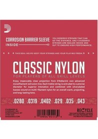 Resim D'addario Ej27n Classics Serisi Klasik Gitar Tel Seti 4/4 Ölçek 