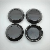 Resim Xuweiwei 4pcs Black 76mm Abs Jant Kapakları Çeşitli Araç Modelleri İçin Uyumlu Snap In Siyah Jant Kapağı Seti 