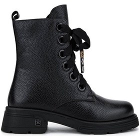 Resim Tamer Tanca Kadın Hakiki Deri Siyah Floter Klasik Bot 33 3828 Bn Bot Sk25-26 Sıyah Floter Siyah 2 