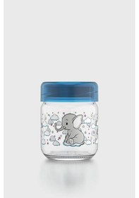 Resim Renga Dolce Desenli 210 Ml Silikon Contalı Cam Mama Kavanozu 222003 Mavi 