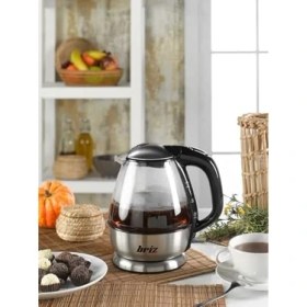 Resim Karokstore Briz BR711 Inox Su Isıtıcı Cam Kettle 