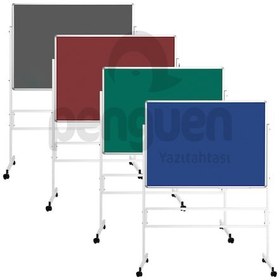 Resim Penguen 90X120 Mobil Ayaklı Tek Yüzlü Kumaşlı Pano 