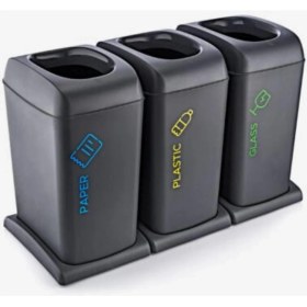 Resim Renkli 40 Litre Tekerlekli Geri Dönüşüm Kutusu, Çevre Dostu ve Şık Tasarım 