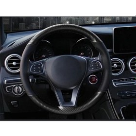 Resim Kaymaz Araba Direksiyon Kılıfı 38cm Dıy Örgü İğneleri Ve İplik Yumuşak Suni Black Thread Black Thread 