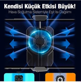 Resim Memo Fl-a2 Hava Soğutmalı Cep Telefon Soğutma Fanı Radyatör Soğutucu- 5775 