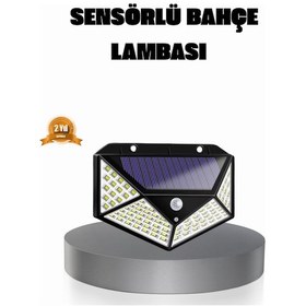 Resim Solar Güçlü 100 Led Bahçe Lambası Enerji Tasarruflu, Suya Dayan 