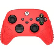 Resim Sunshine022 Xbox Series X Kırmızı Silikon Kılıf Kaymaz Tutma Parmaklık Kapakları Genç Dostu 