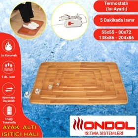 Resim Ondol Ayak Altı Isıtıcı Halı 155x234cm 