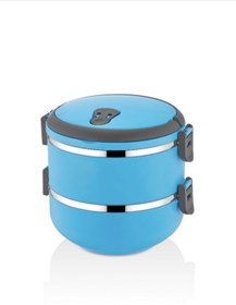 Resim Davet 2 Katlı Sızdırmaz Yemek Termosu Sefer Tası - Tek Kişilik Hacme Sahiptir 