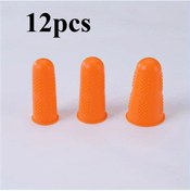 Resim Willowhaven 12 Parça Portakal Silikon Parmak Koruyucu Sıcak Tutkal Mum El İşleri 