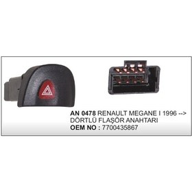 Resim Dortlu Flasor Anahtari Megane I 1996- 8Pin 504628294 