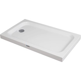 Resim Dikdörtgen Flat Duş Teknesi | Sanacryl - 75x160 / Beyaz / Düz 