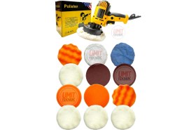 Resim Devir Ayarlı Araç, Koltuk Yıkama Zımpara Parlatma Pasta Cila Polisaj Makinası Full Set Takım 