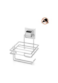 Resim Tekno Tel Ef-275 Krom Yedekli Tuvalet Kağıtlık Yapışkanlı/vidalı Deliksiz Metal Wc Tutucu Krom 