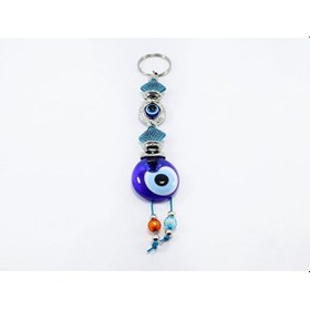 Resim Çerçeveli Nazar Boncuk Desenli Şekiller El Yapımı Cam Nazar Boncu 