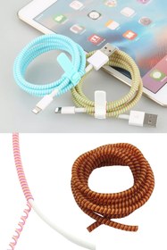 Resim HONDEP Şarj Aleti Kablo Koruyucu Kordon Koruma Kopma Önleyici Spiral Kablo Koruyucu Kılıf 