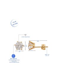 Resim Moom Mücevherat Kadın Tek Taş Küpe 14 Ayar Altın N11.15605 