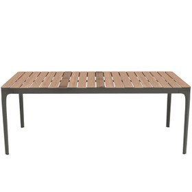 Resim Play Warm Grey Natural Tik Ağacı Bahçe Masası 