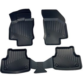 Resim Volkswagen Taigo ile Birebir Uyumlu Ruins 3D Havuzlu Paspas 