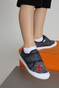 Resim kids A more Spider Erkek Çocuk Ev Ve Kreş Ayakkabısı Kot Lacivert 