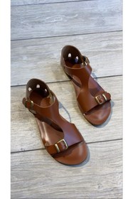 Resim DaphneSandals Deri Taba Kadın Sandalet M2110 