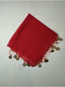 Resim SırmalıHome Düğün Ve Kına Geceleri Için 1 Adet Büyük Kumaş Halay Mendili Kırmızı 35x35 