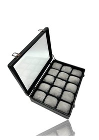 Resim Diji 15'li Saat Kutusu Saat Çantası Timsah Siyah İçi Siyah Gri Ya 