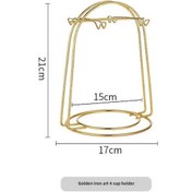 Resim Reedark Gümüş Plated Demir Çelik Kupa Rakımı - 4 Bardaklı Retro Tasarım, Ev/café İçin Kolay Kurulum, 180g Hafif Ve Dayanıklı 