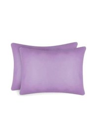 Resim Düz Pamuklu 2'li Yastık Kılıfı 50x70 Cm Lila 