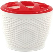 Resim Fafatara 5 Bölmeli Diş Fırçalık Diş Macunu Için Özel Bölmeli Balık Sırtı Desenli 