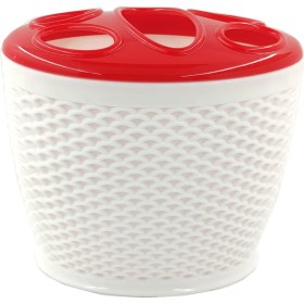 Resim Fafatara 5 Bölmeli Diş Fırçalık Diş Macunu Için Özel Bölmeli Balık Sırtı Desenli 