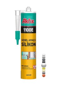Resim Akfix 1100E Genel Amaçlı Silikon 280Gr Şeffaf Şeffaf 