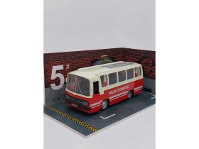 Resim Scowetto 1/27 Ölçek Nostalji Halk Otobüsü Sesli ve Işıklı (Kırmızı) 