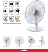 Resim Marsstar MS-16 Yıldız Masaüstü Vantilatör – 40 cm Çap, Sessiz Motor, 5 Pervane 