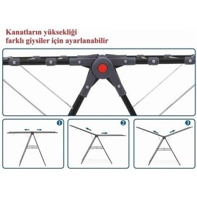 Resim Devecioğlu Harbinger MM051 İnova Black Çamaşır Kurutma Askısı Siyah 