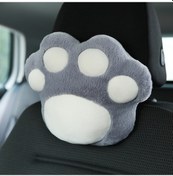 Resim Araba Peluş Başkanı Yastık Kedi Pençe Araba Boyun Yastık Araba Kadın Dekoratif Malzemeleri, Renk: Gri Kafalık, Size:gray Headrest 